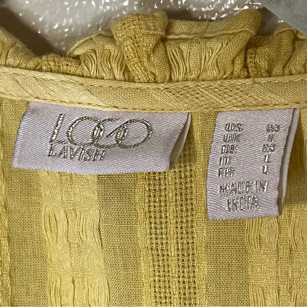 LOGO Lavish by Lori Goldstein Womens Medium Textured Woven Embroidered Boho - Picture 2 of 5